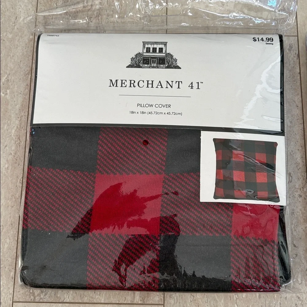 NWT Set of 2 Merchant 31 Buffalo Check Plaid Pillow Covers 18